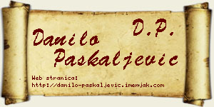 Danilo Paskaljević vizit kartica